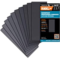 Fandeli- 36002- Papel de lija de grano surtido de 120 a 2500 para acabado de muebles de madera- lijado de metales y…